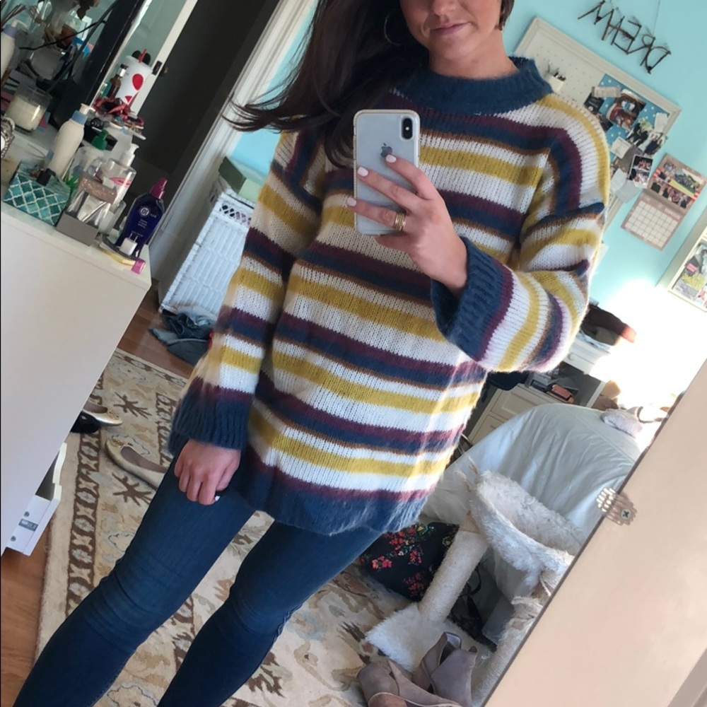 Oversized striped sweater